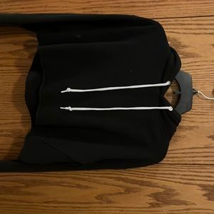 Cropped black hoodie